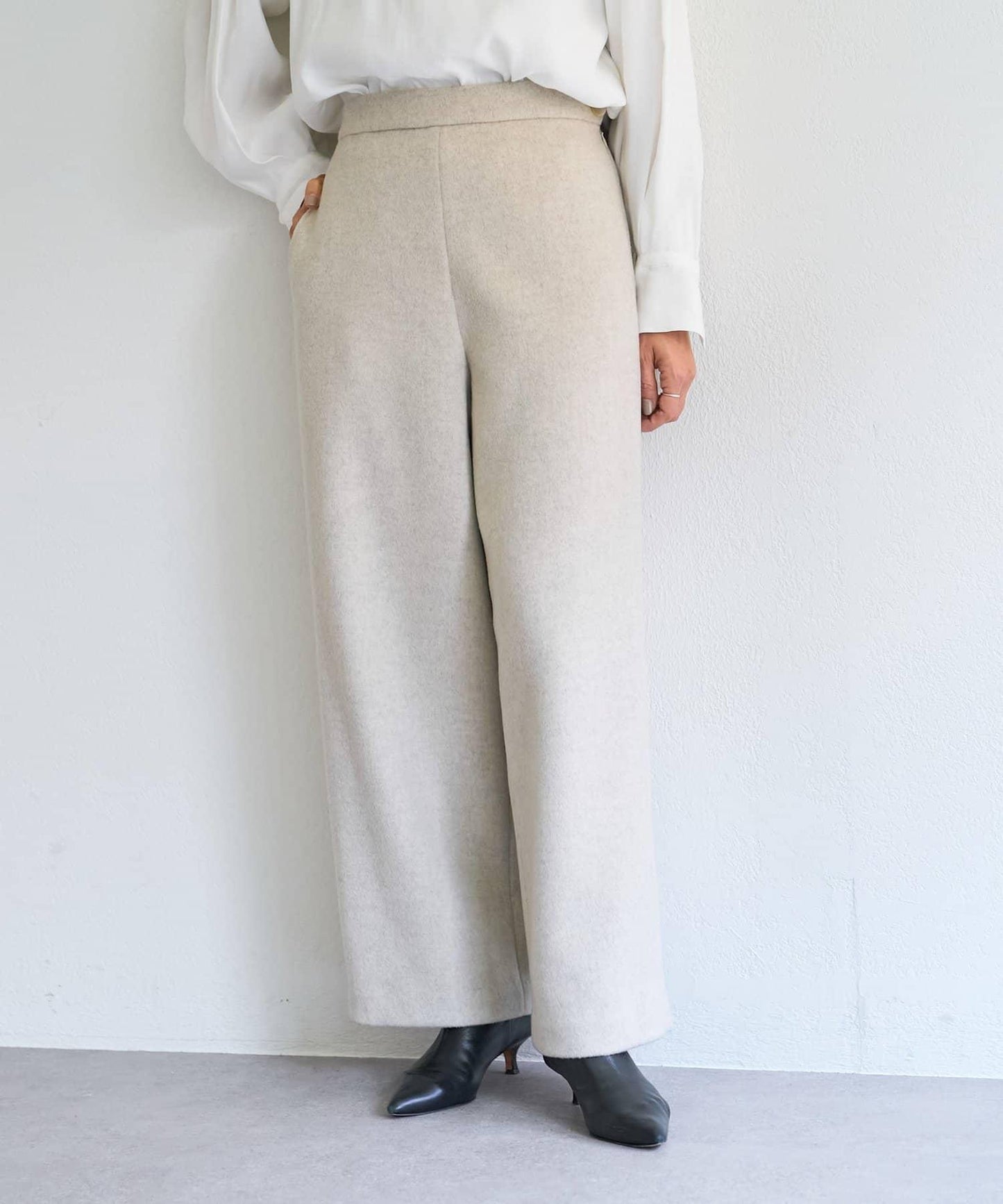 《15 quinze》羊毛海狸呢長褲