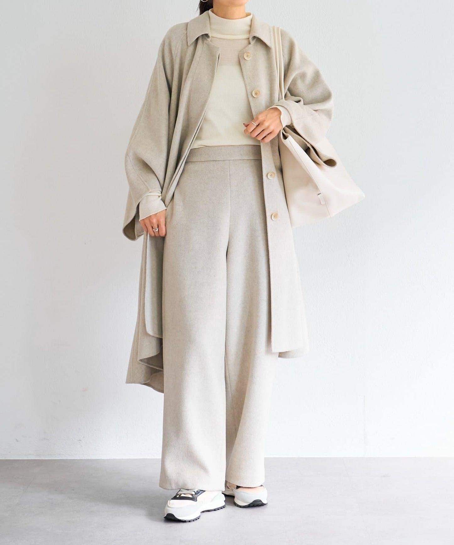 《15 quinze》羊毛海狸呢長褲