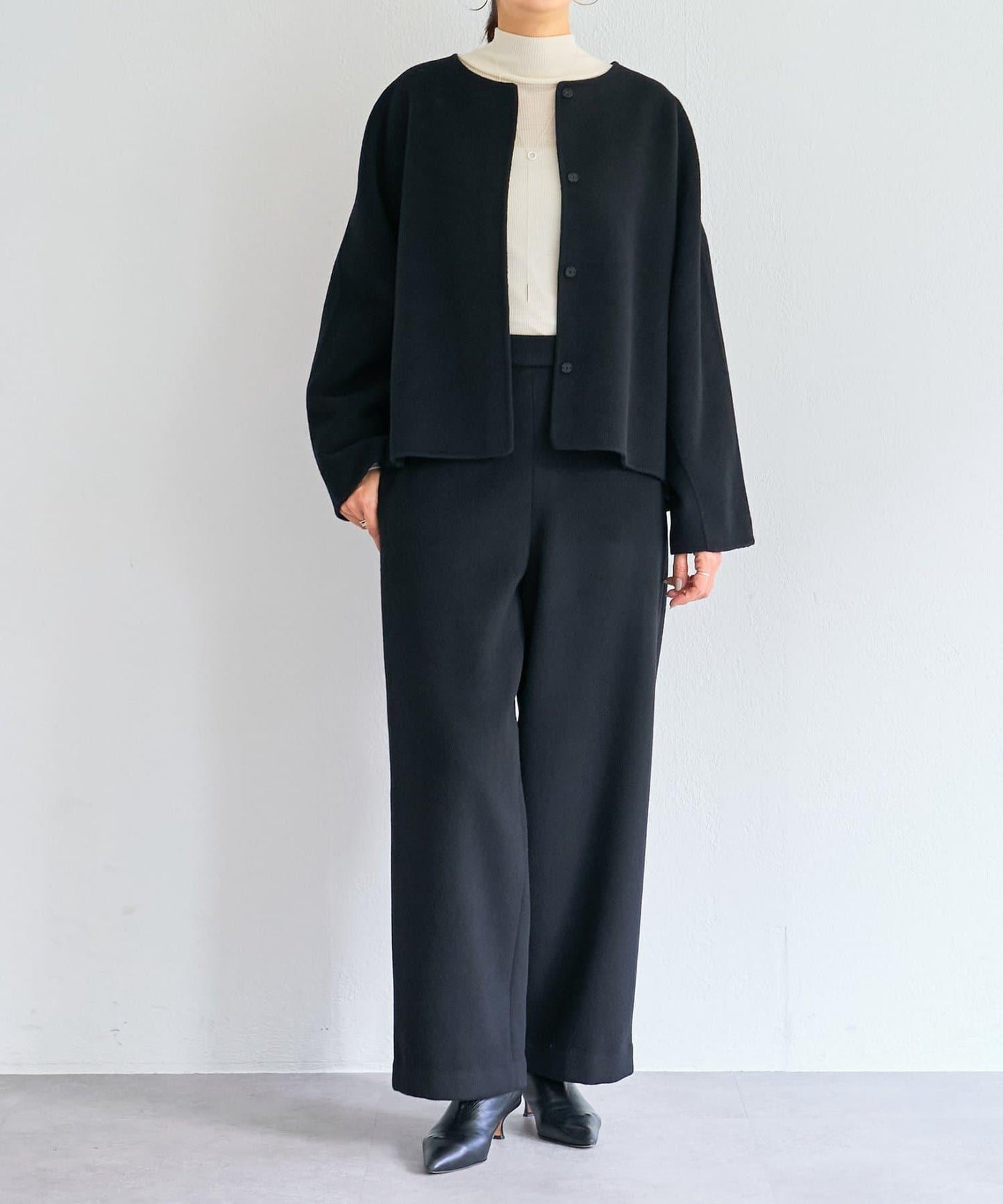 《15 quinze》羊毛海狸呢長褲