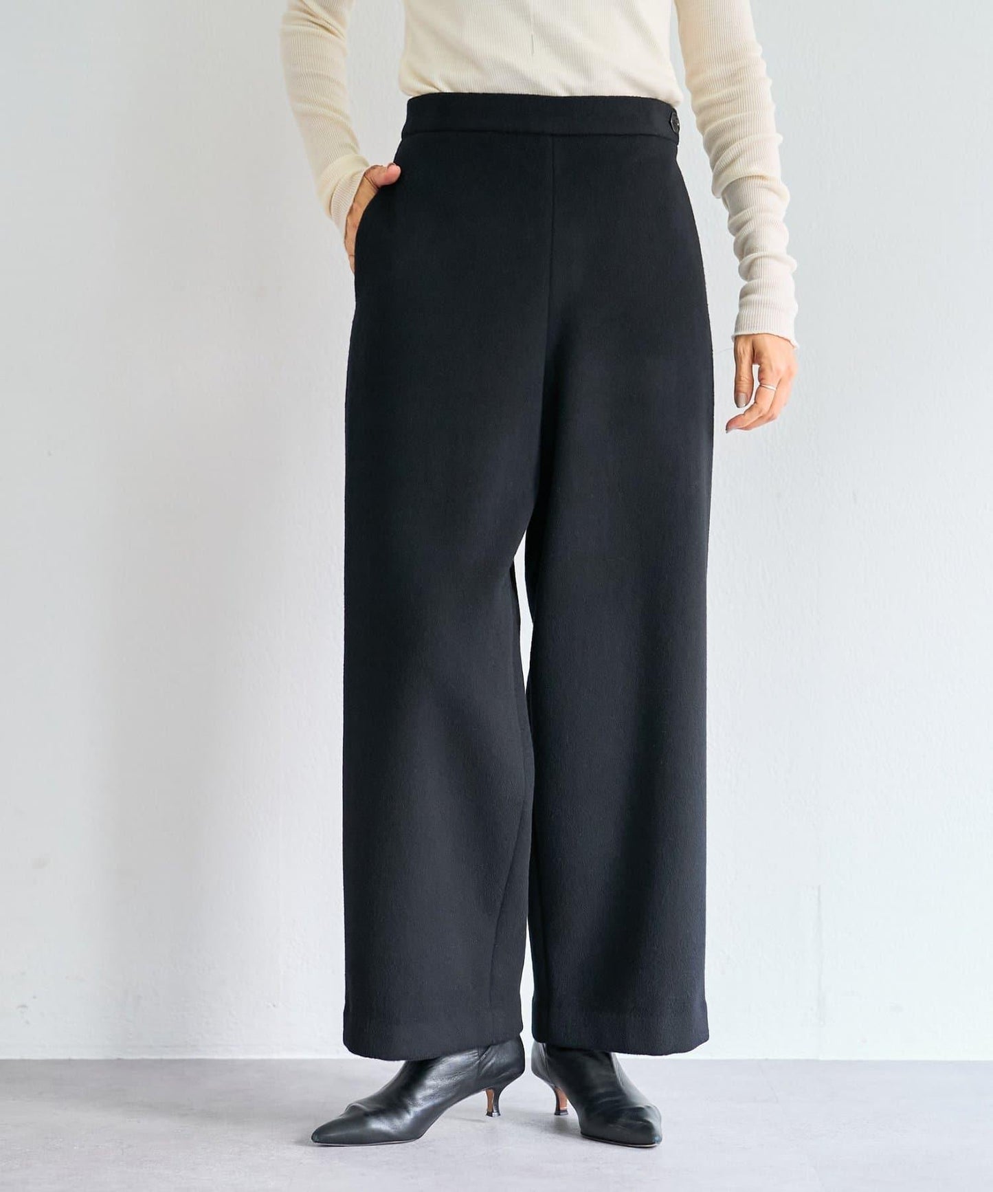 《15 quinze》羊毛海狸呢長褲