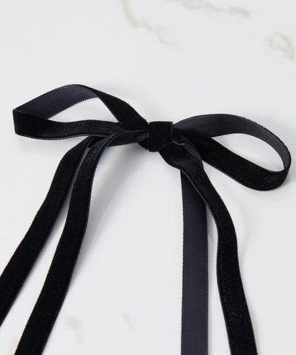 【PAPILLONNER/パピヨネ】珍珠天鵝絨拼接項圈