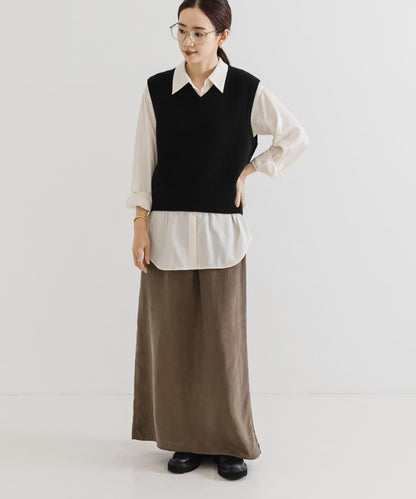 羊毛羊絨V領針織背心