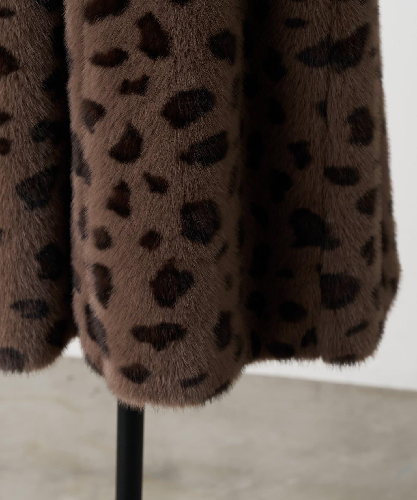 《15 quinze》豹紋仿毛皮裙