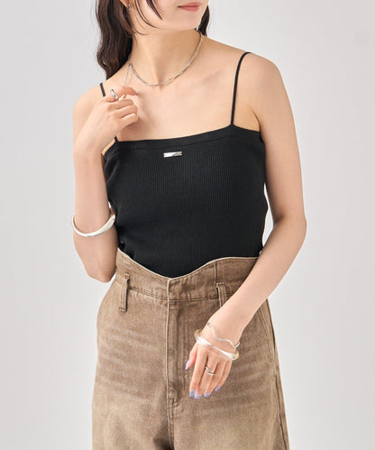 帶胸墊針織吊帶背心