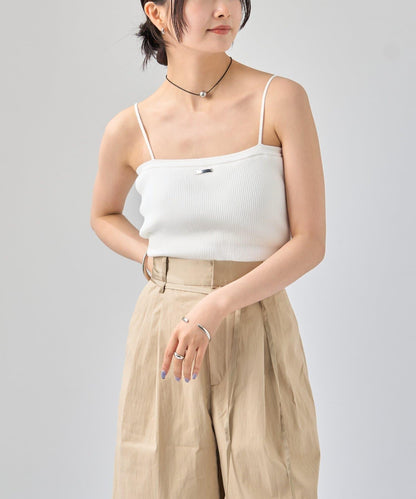帶胸墊針織吊帶背心