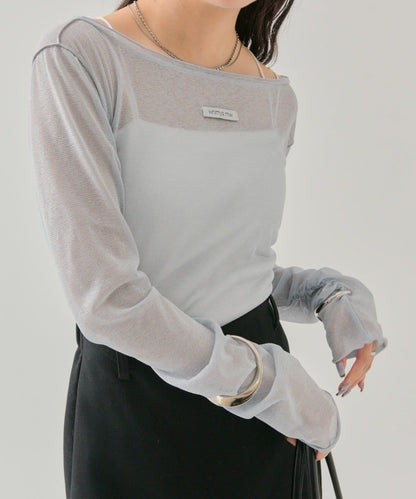 亮片透視套頭衫