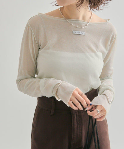 亮片透視套頭衫