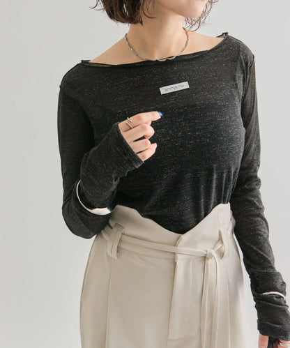 亮片透視套頭衫