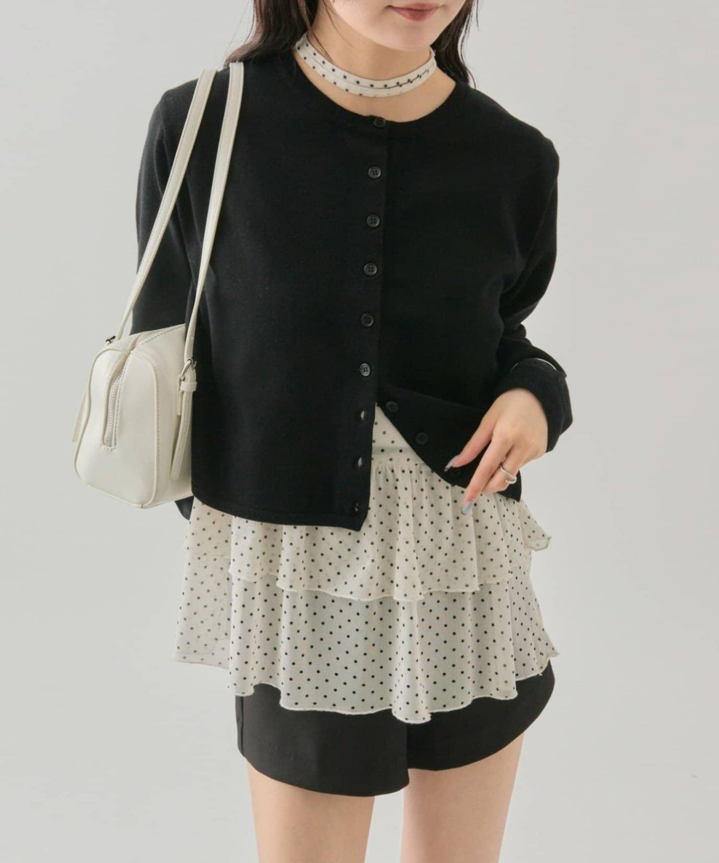 小紐扣長袖開衫