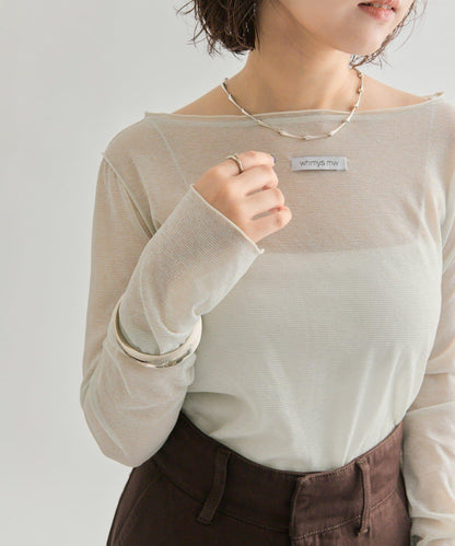 亮片透視套頭衫