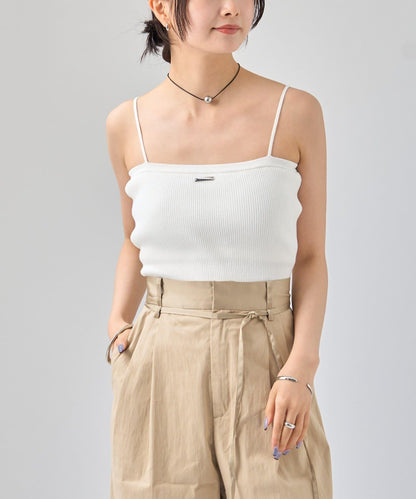 帶胸墊針織吊帶背心