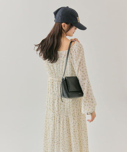 小花束腰連衣裙