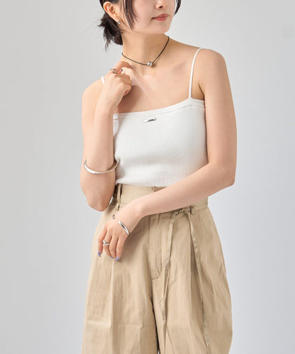 帶胸墊針織吊帶背心