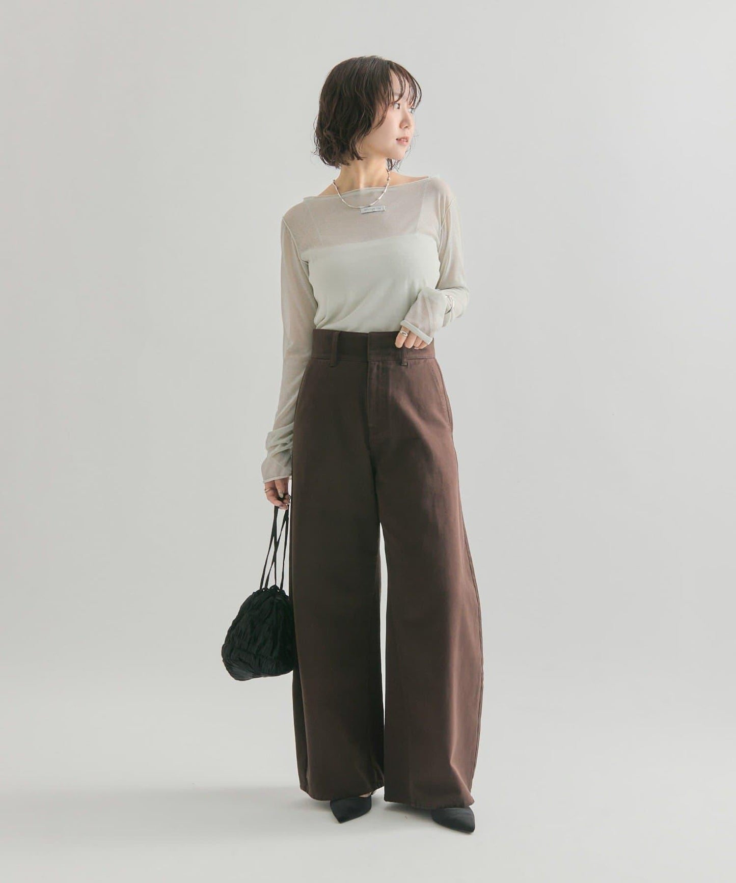 亮片透視套頭衫