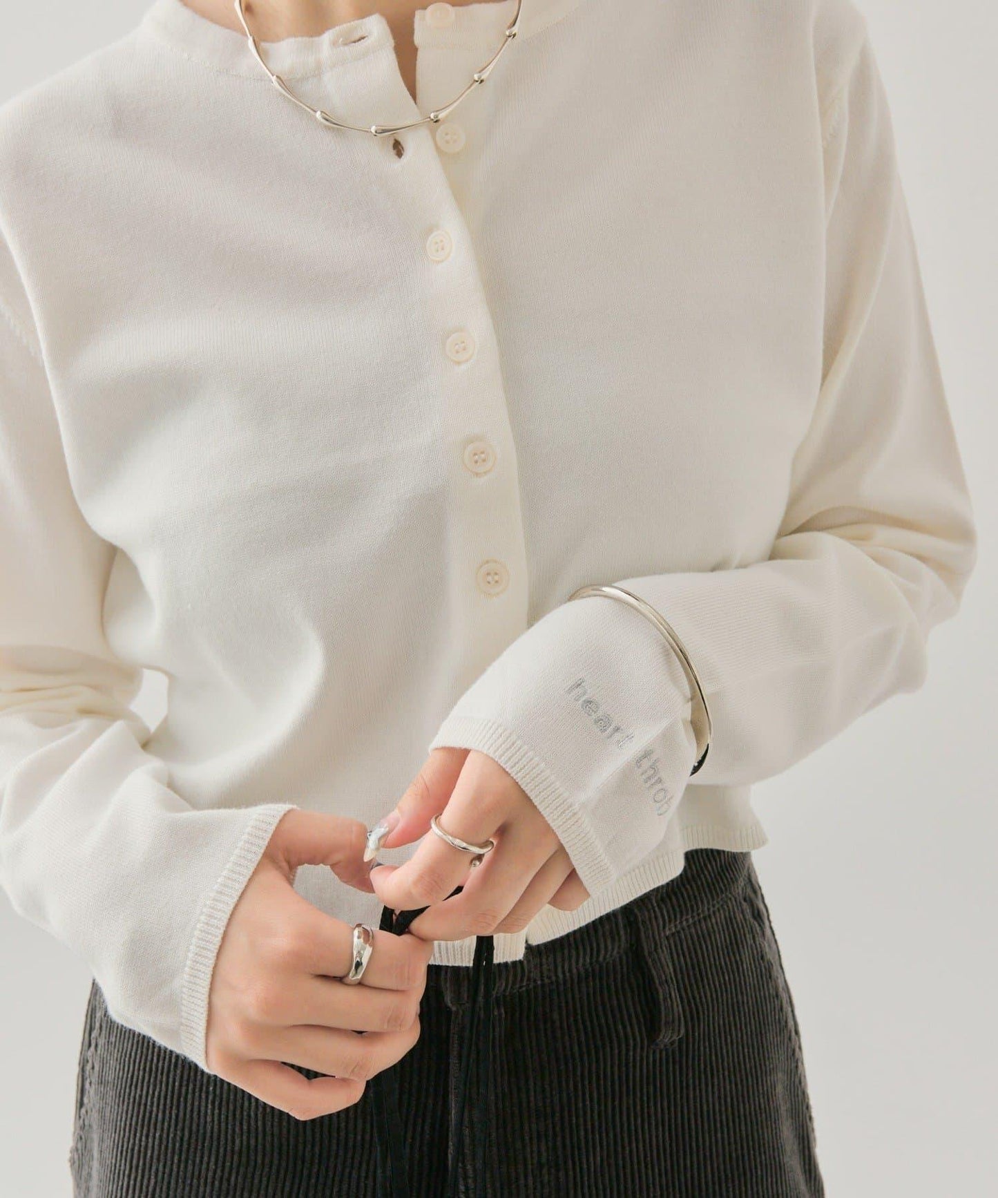 小紐扣長袖開衫