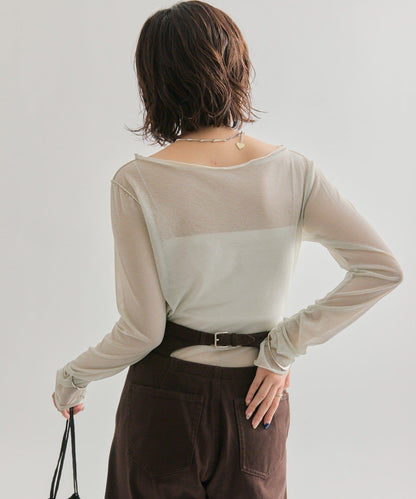 亮片透視套頭衫