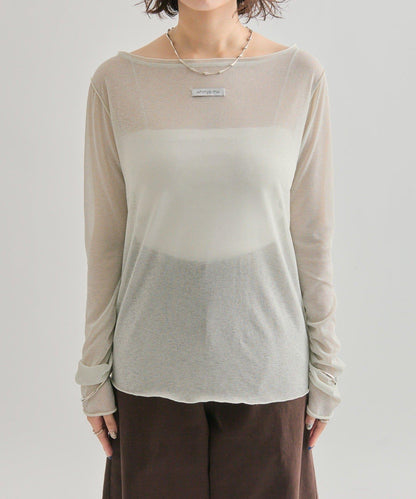 亮片透視套頭衫