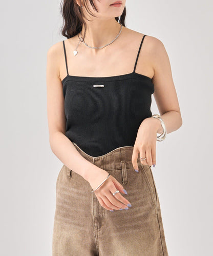 帶胸墊針織吊帶背心