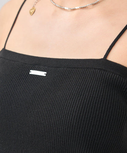 帶胸墊針織吊帶背心