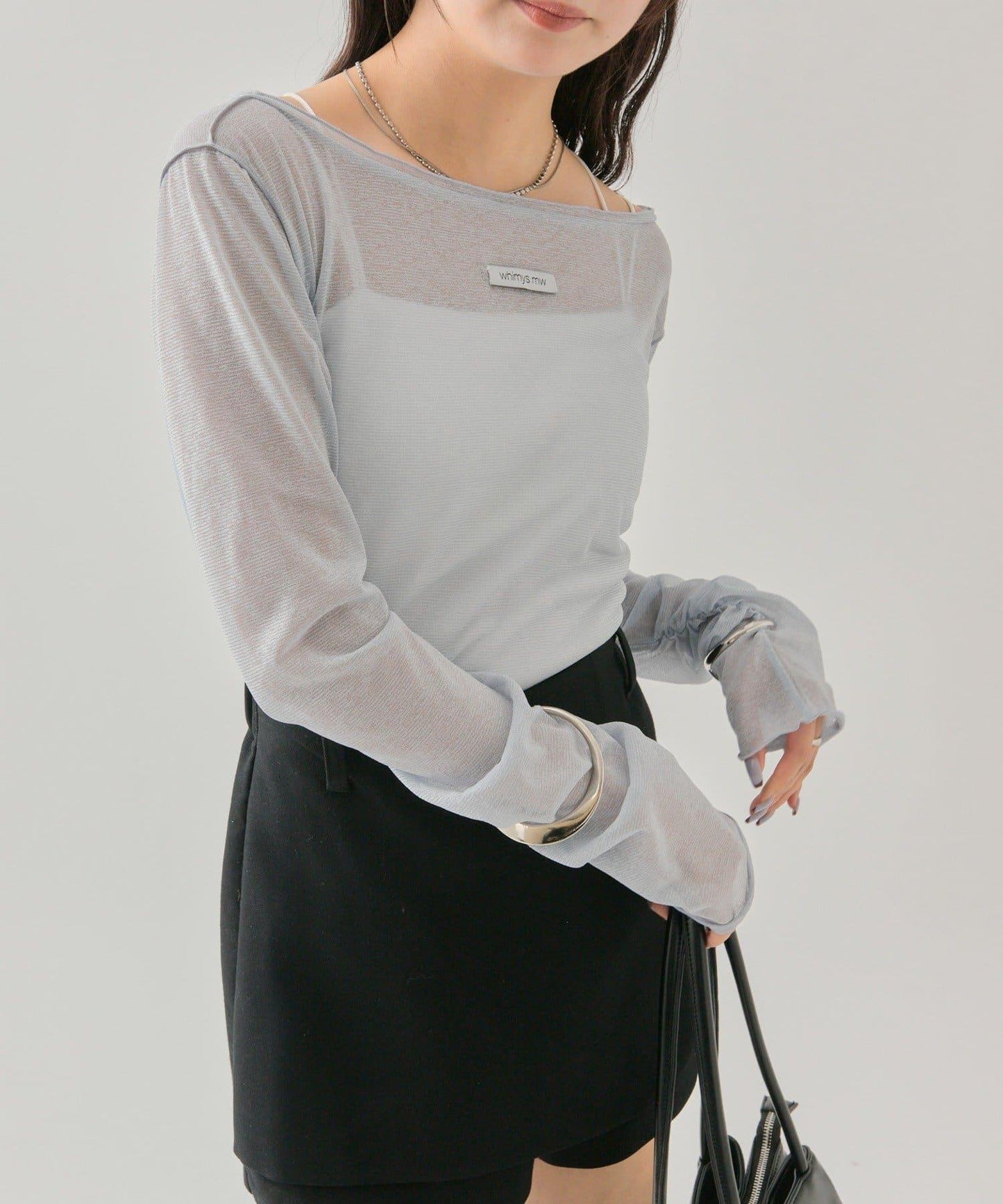 亮片透視套頭衫