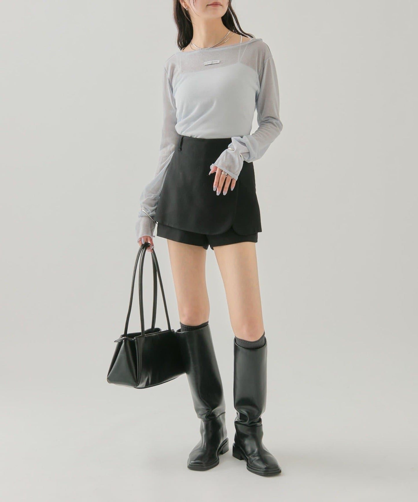 亮片透視套頭衫