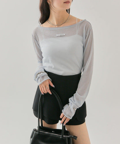 亮片透視套頭衫