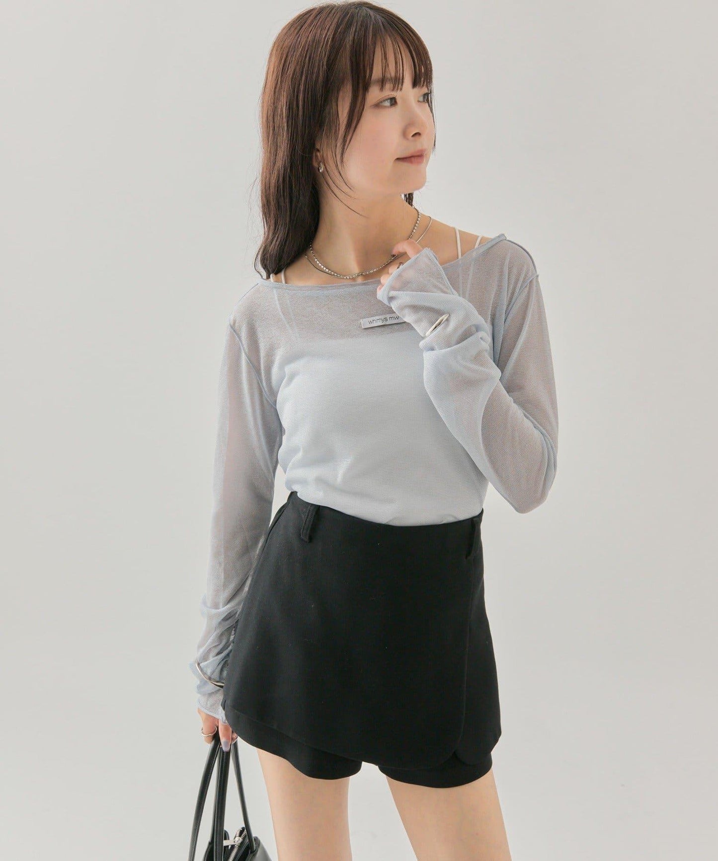 亮片透視套頭衫