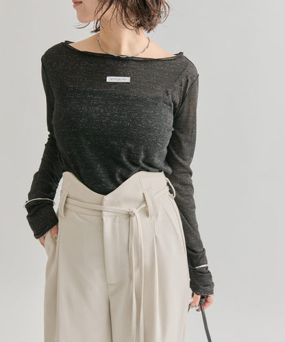 亮片透視套頭衫