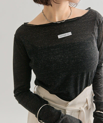 亮片透視套頭衫