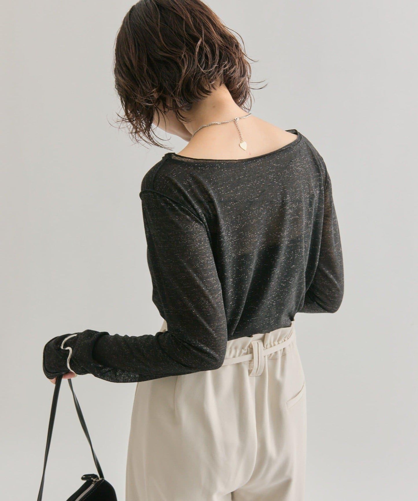 亮片透視套頭衫