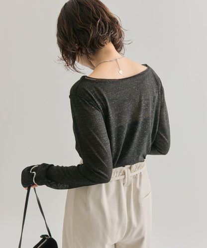 亮片透視套頭衫