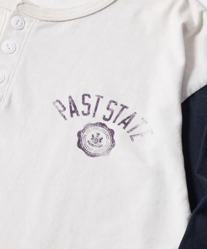 FromVintage拼色亨利領長袖T恤