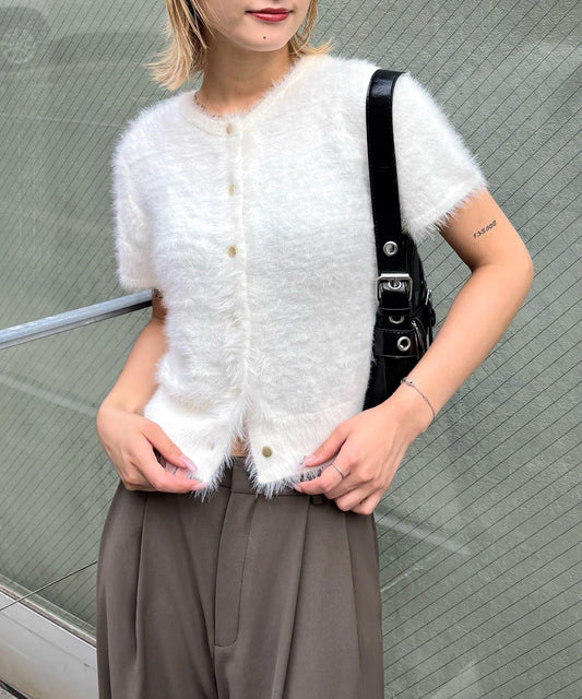 【WHO'S WHO gallery】長毛絨短袖開衫