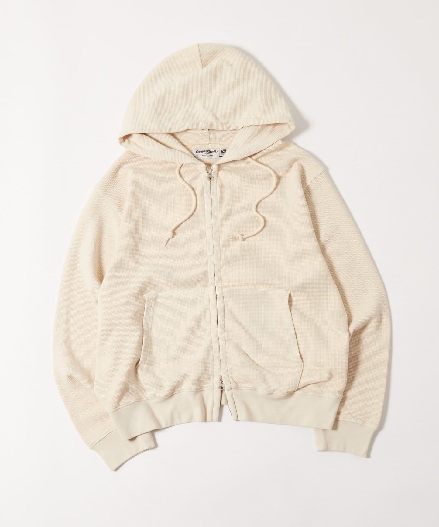 【WHO'S WHO gallery】華夫格漸變拉鍊連帽衛衣