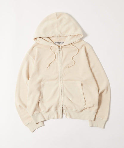 【WHO'S WHO gallery】華夫格漸變拉鍊連帽衛衣