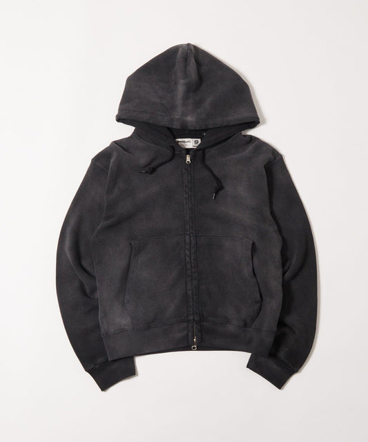 【WHO'S WHO gallery】華夫格漸變拉鍊連帽衛衣