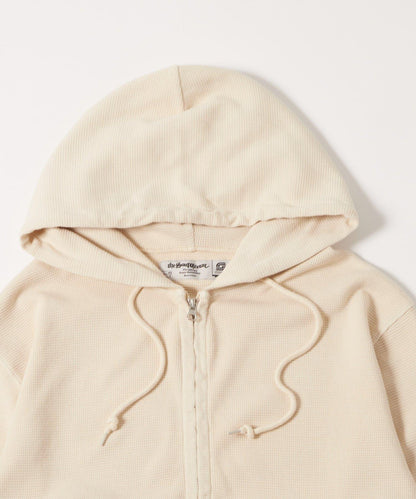 【WHO'S WHO gallery】華夫格漸變拉鍊連帽衛衣