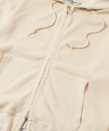 【WHO'S WHO gallery】華夫格漸變拉鍊連帽衛衣