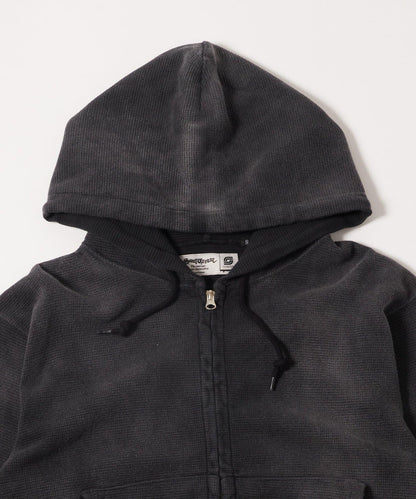 【AW】Sourcream 華夫格漸變拉鍊連帽衛衣