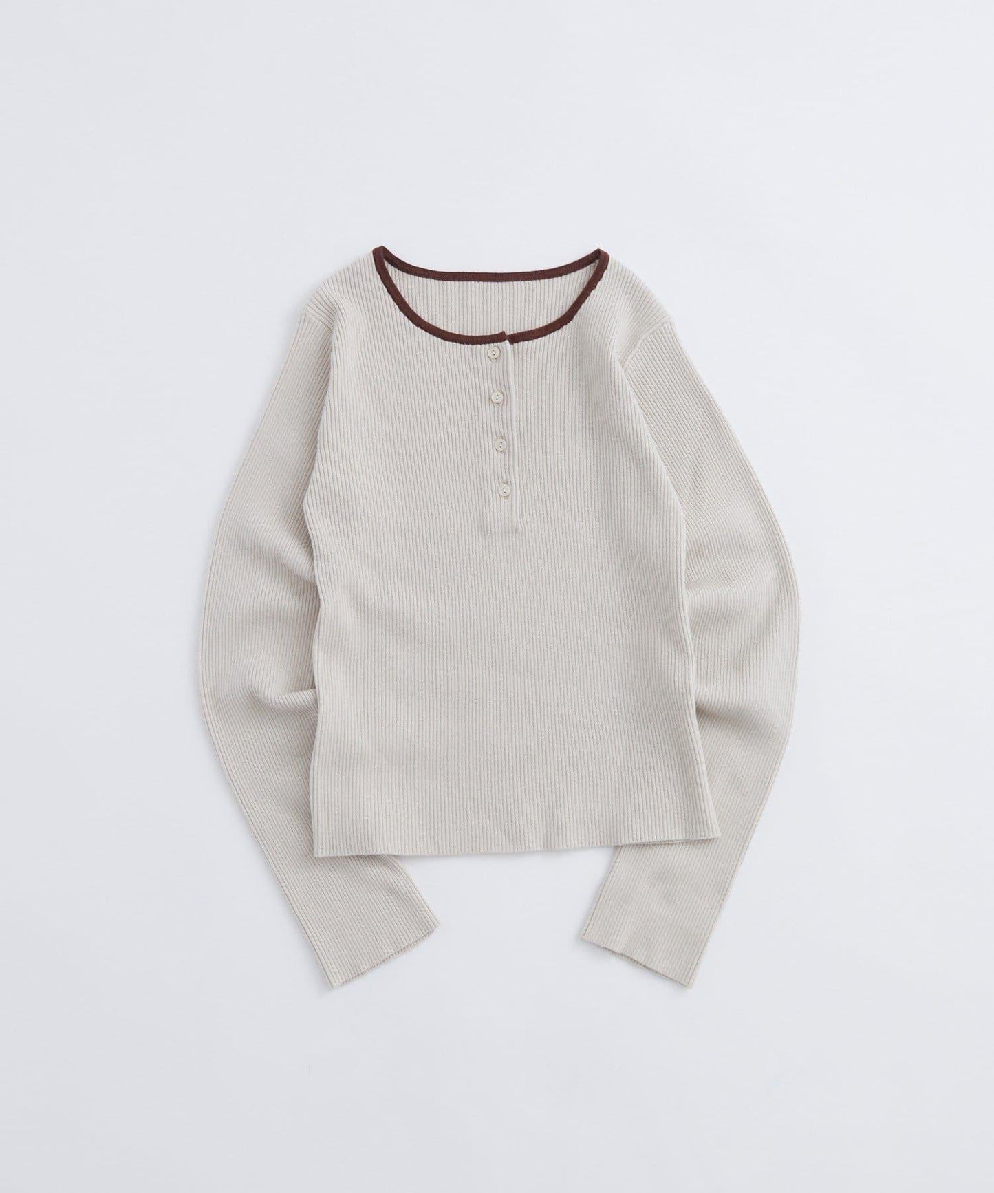 【AW】羅紋亨利領針織衫