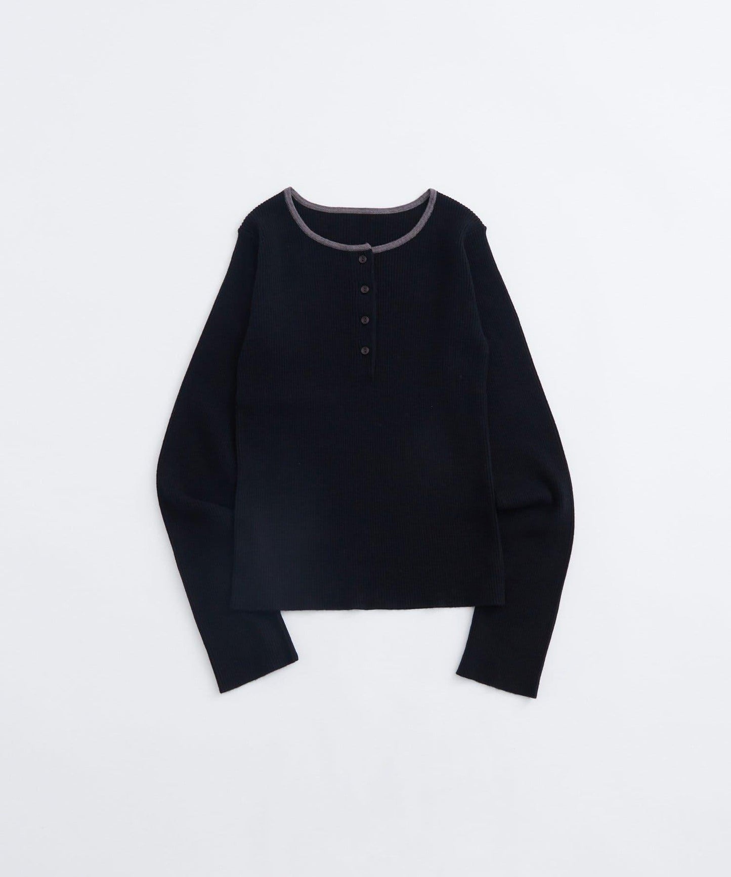 【AW】羅紋亨利領針織衫