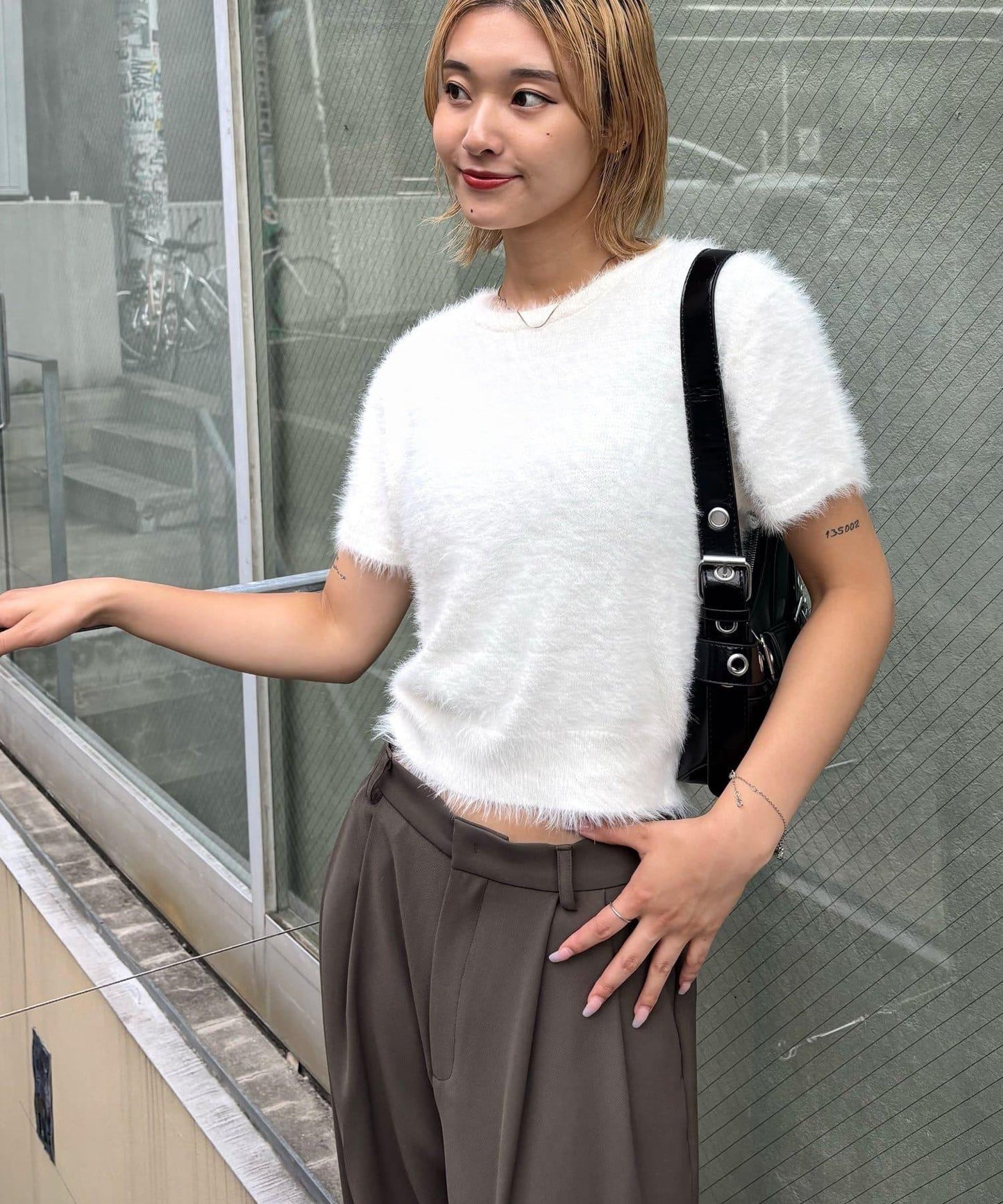 【WHO'S WHO gallery】長毛絨短袖開衫