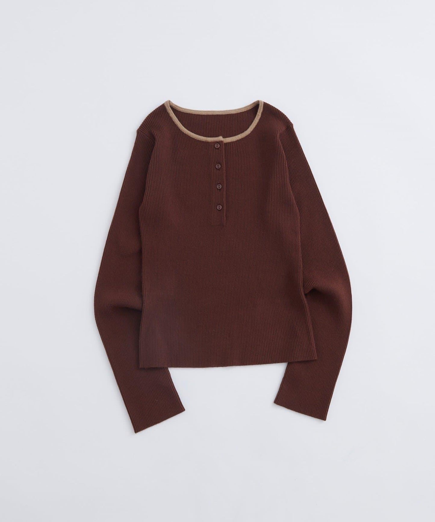 【AW】羅紋亨利領針織衫