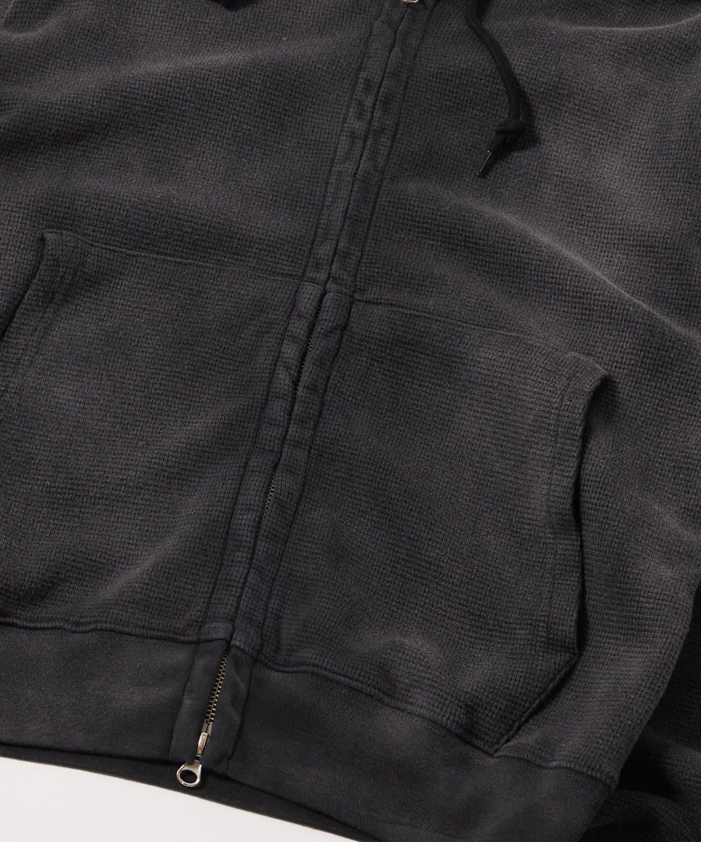 【AW】Sourcream 華夫格漸變拉鍊連帽衛衣