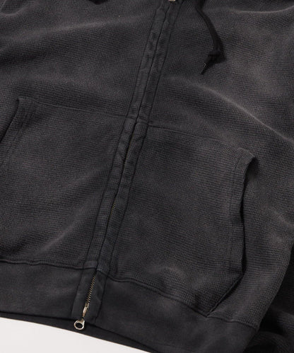 【WHO'S WHO gallery】華夫格漸變拉鍊連帽衛衣