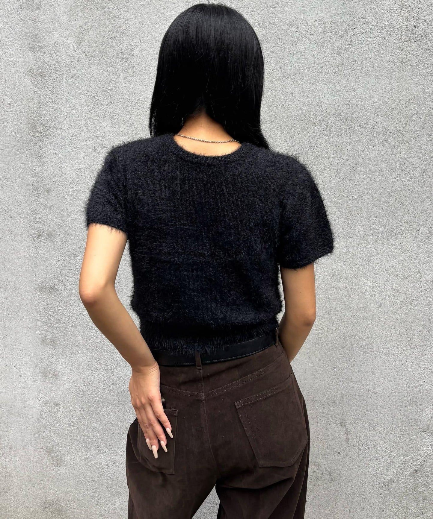 【WHO'S WHO gallery】長毛絨短袖開衫