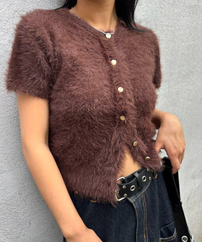 【WHO'S WHO gallery】長毛絨短袖開衫