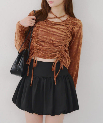 附項圈抽繩套頭衫