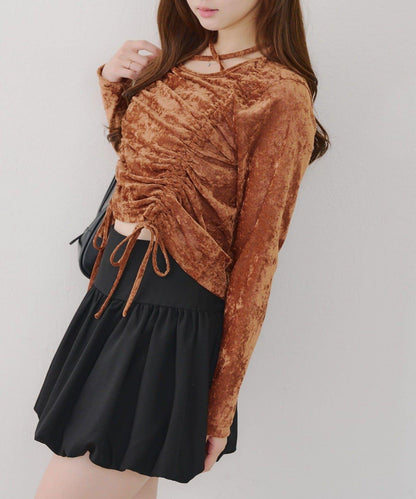 附項圈抽繩套頭衫