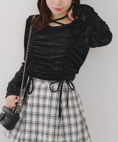 附項圈抽繩套頭衫